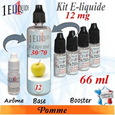 E-liquide-Pomme-12mg 30/70