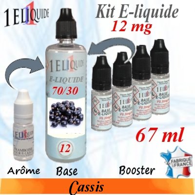 E-liquide Cassis PG 70 % -- VG 30 % nicotine 12 mg/ml de 67 ml E-liquide-Cassis-12mg 70/30