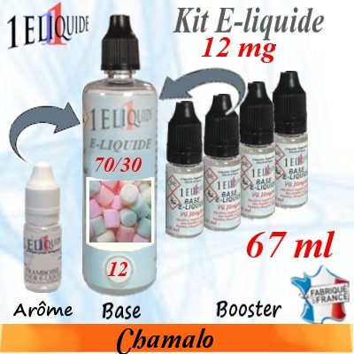 E-liquide Chamalo PG 70 % -- VG 30 % nicotine 12 mg/ml de 67 ml E-liquide-Chamalo-12mg 70/30