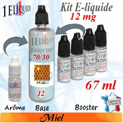 E-liquide Miel PG 70 % -- VG 30 % nicotine 12 mg/ml de 67 ml E-liquide-Miel-12mg 70/30