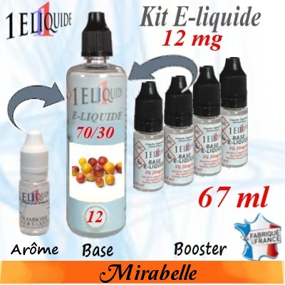 E-liquide Mirabelle PG 70 % -- VG 30 % nicotine 12 mg/ml de 67 ml E-liquide-Mirabelle-12mg 70/30