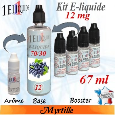 E-liquide Myrtille PG 70 % -- VG 30 % nicotine 12 mg/ml de 67 ml E-liquide-Myrtille-12mg 70/30