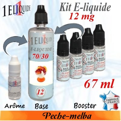 E-liquide-Peche-melba-12mg 70/30