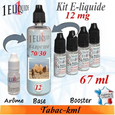E-liquide Tabac KML PG 70 % -- VG 30 % nicotine 12 mg/ml de 67 ml E-liquide-Tabac KML-12mg 70/30