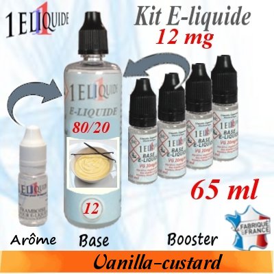 E-liquide-Vanilla-custard-12mg 80/20