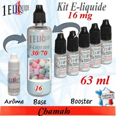 E-liquide goût Chamalo PG 30 % -- VG 70 % nicotine 16 mg/ml de 63 ml E-liquide-Chamalo-16mg 30/70