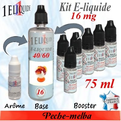 E-liquide-Peche-melba-16mg 40/60