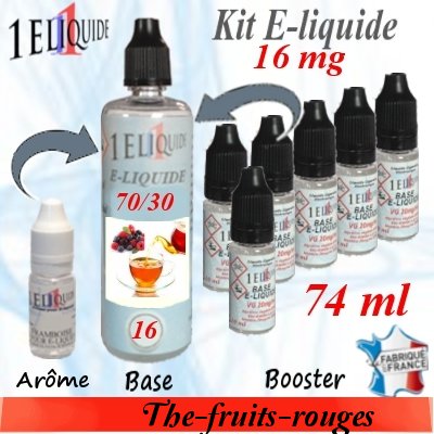 E-liquide-Thé Fruits Rouges-16mg 70/30