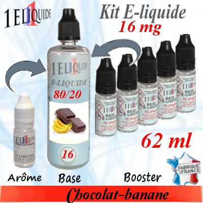 E-liquide-Chocolat-banane-16mg 80/20