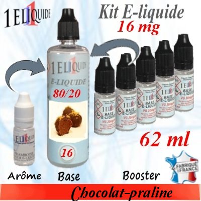 E-liquide-Chocolat-praline-16mg 80/20
