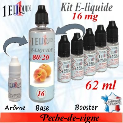 E-liquide-Pêche-de-vigne-16mg 80/20