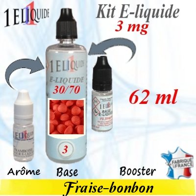 E-liquide-Fraise-bonbon-3mg 30/70