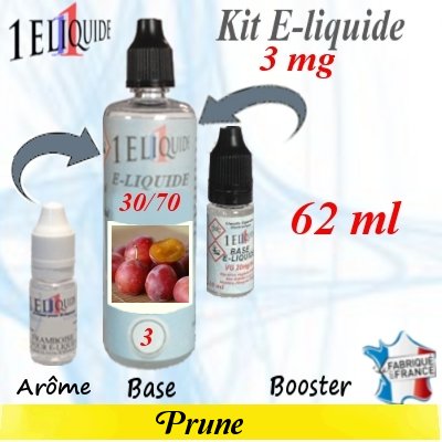 E-liquide goût Prune PG 30 % -- VG 70 % nicotine 3 mg/ml de 0 ml E-liquide-Prune-3mg 30/70