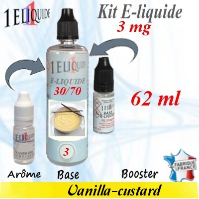 E-liquide-Vanilla-custard-3mg 30/70