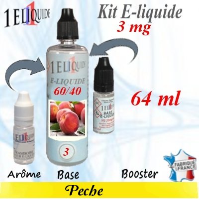 E-liquide-Pêche-3mg 60/40