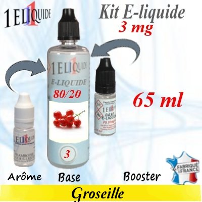 E-liquide-Groseille-3mg 80/20
