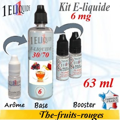 E-liquide-Thé Fruits Rouges-6mg 30/70