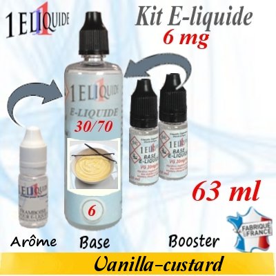E-liquide-Vanilla-custard-6mg 30/70