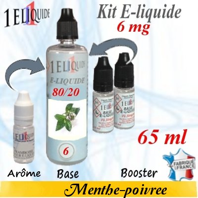 E-liquide-Menthe Poivr�e-6mg 80/20