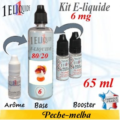E-liquide-Peche-melba-6mg 80/20