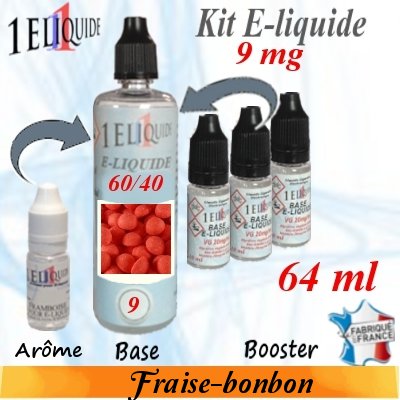 E-liquide-Fraise-bonbon-9mg 60/40