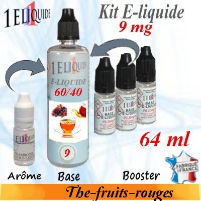 E-liquide-Thé Fruits Rouges-9mg 60/40